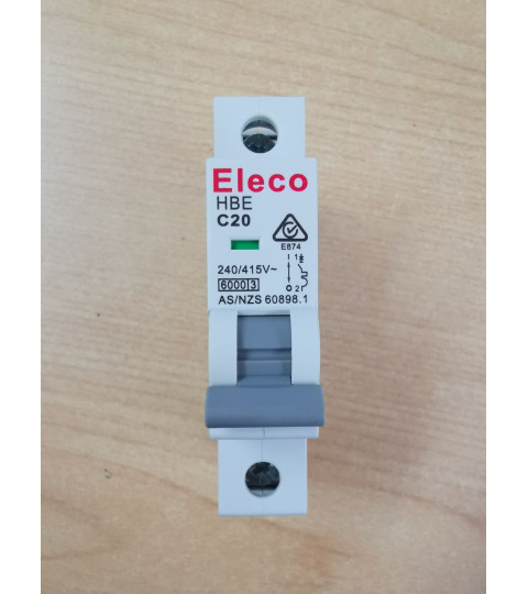 MCB Miniature Circuit Breaker - 1 Pole 20A