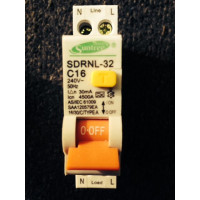 RCBO - 16A 1 Pole DIN Rail