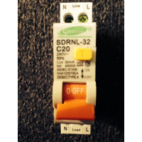 RCBO - 20A 1 Pole DIN Rail