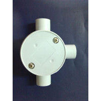 Three Way Shallow Junction Box - 20mm